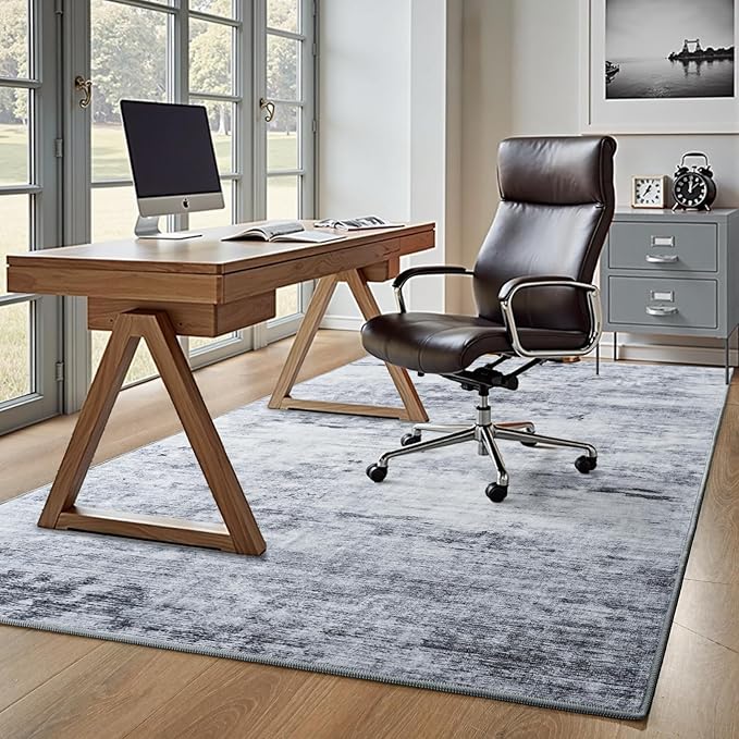Toneed Abstract Area Rug Modern Washable Rug Soft Non Slip Rug Low Pile - Image 3
