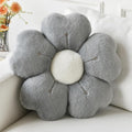 Flower Pillow, Cute Daisy Decorative Throw Pillows, Grey, 15 Inches