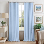 Pitalk 100% Blackout Light Blue Curtains 84 Inch Length - Image 9