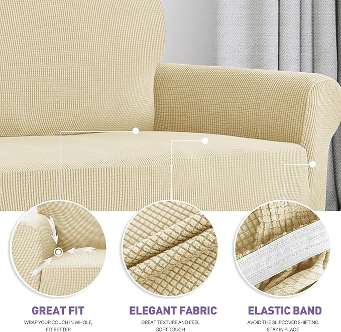 ZNSAYOTX Stretch Oversized Couch Cover Universal Sofa Covers - Image 3