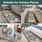 Yamaziot Washable Runner Rug, 2x6 Non-Slip Boho Vintage Hallway Rug Runner - Image 7