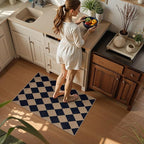 Lahome Colette Checkered Easy Jute Kitchen Rug, 2x3 Indoor Door Mat Small - Image 6