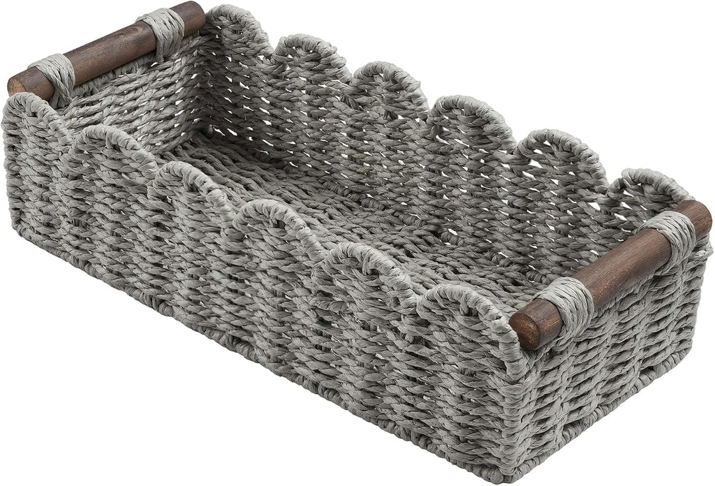 Bathroom Wicker Basket for Toilet Paper Storage Baskets for Organizing