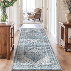 AMADA HOMEFURNISHING 2'6"x10' Washable Area Rug, Low-Profile Entryway Rug - Image 7