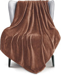 Exclusivo Mezcla Fleece Brown Throw Blanket by ExclusivoMezcla