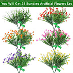 AGIRL Artificial Flowers Outdoor UV Resistant Fake Plant Garden Patio Decor