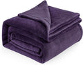 Bedsure GentleSoft Fleece Blankets Queen Size Purple by BEDSURE