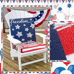 Newwiee 8Pcs Patio Cushion Covers Stretch Outdoor Cushion Cover Replacement - Image 5