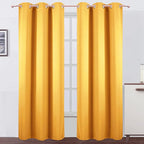 LEMOMO Yellow Blackout Curtains 34 x 84 Inches Long/Set of 2 Curtain by Lemomo
