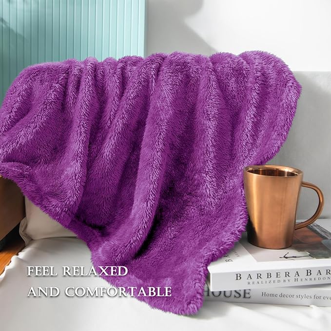 Exclusivo Mezcla Plush Fuzzy Fleece Throw Blanket Extra Large, Super Soft - Image 4