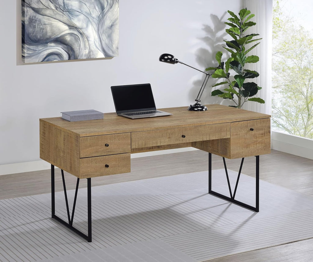 Coaster Analiese 63-Inch Home Office Rectangular 4-Drawer Desk Mango 801851