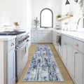 2'6''x8' Runner Rugs Washable Rug: Modern Abstract Hallway Runner Rug Indoor by GENTDRIZZ