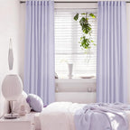 Lavender Purple Linen Curtain 90 Inch Long 2 Panels - Image 5