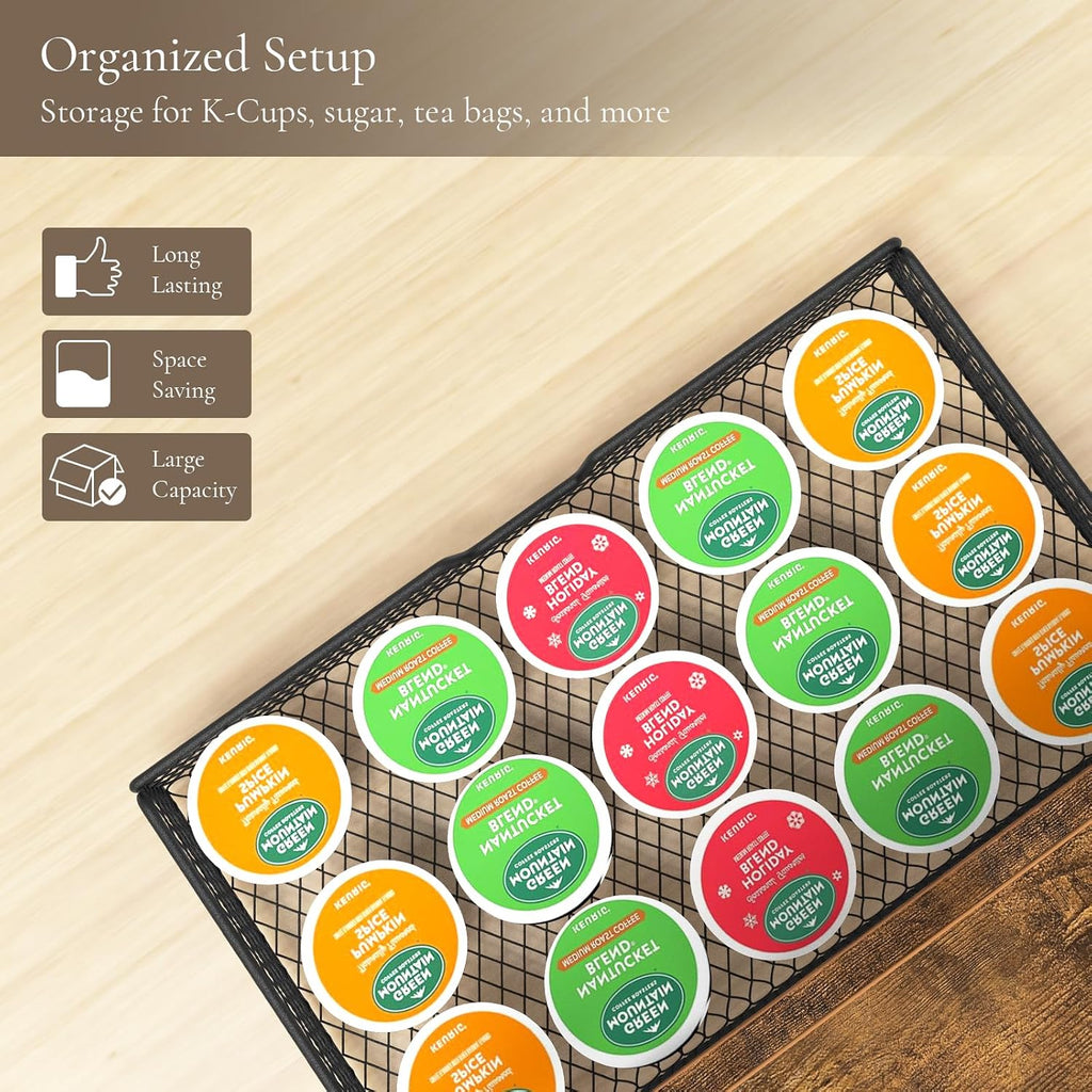 Coffee Bar Organizer for Countertop, Coffee Station Organizer