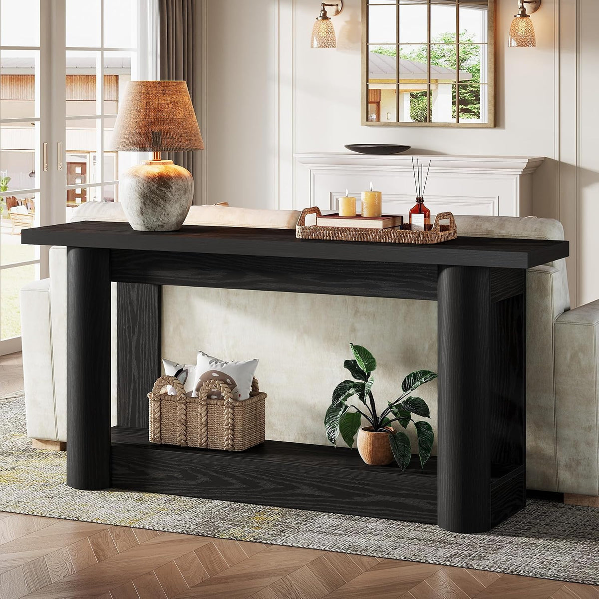 Tribesigns 63" Modern Console Table, Narrow Long Sofa Table Behind Couch
