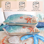 weigelia Coastal Quilt Queen Size, Beach Lightweight Summer Bedding