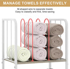 3-Tier Freestanding Towel Racks for Bathroom, White Towel Rack Stand