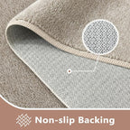 FinRèc 4x6 Washable Area Rugs for Bedroom Living Room, Low Pile Thin Rug Solid - Image 4