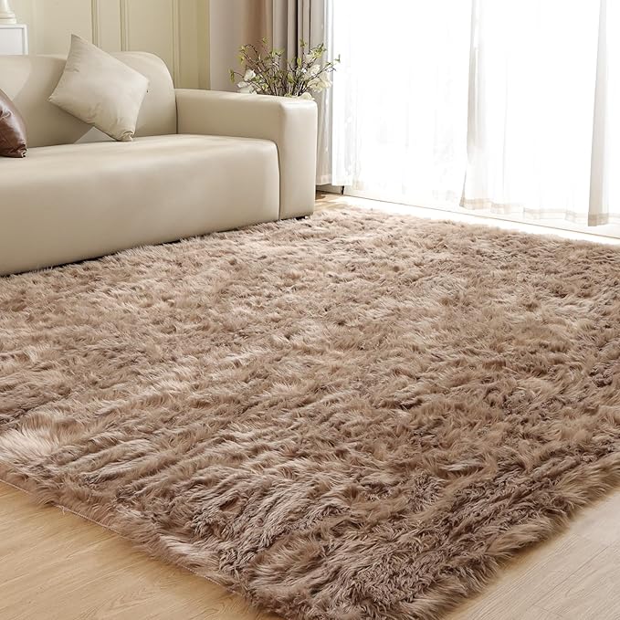 ORINOVA Beige Area Rugs for Living Room Bedroom Nursery 9X12 Washable Faux by ORINOVA