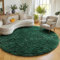 ONASAR Dark Green Round Area Rugs 6ft, Ultra Soft Bedroom Circle Rug by ONASAR