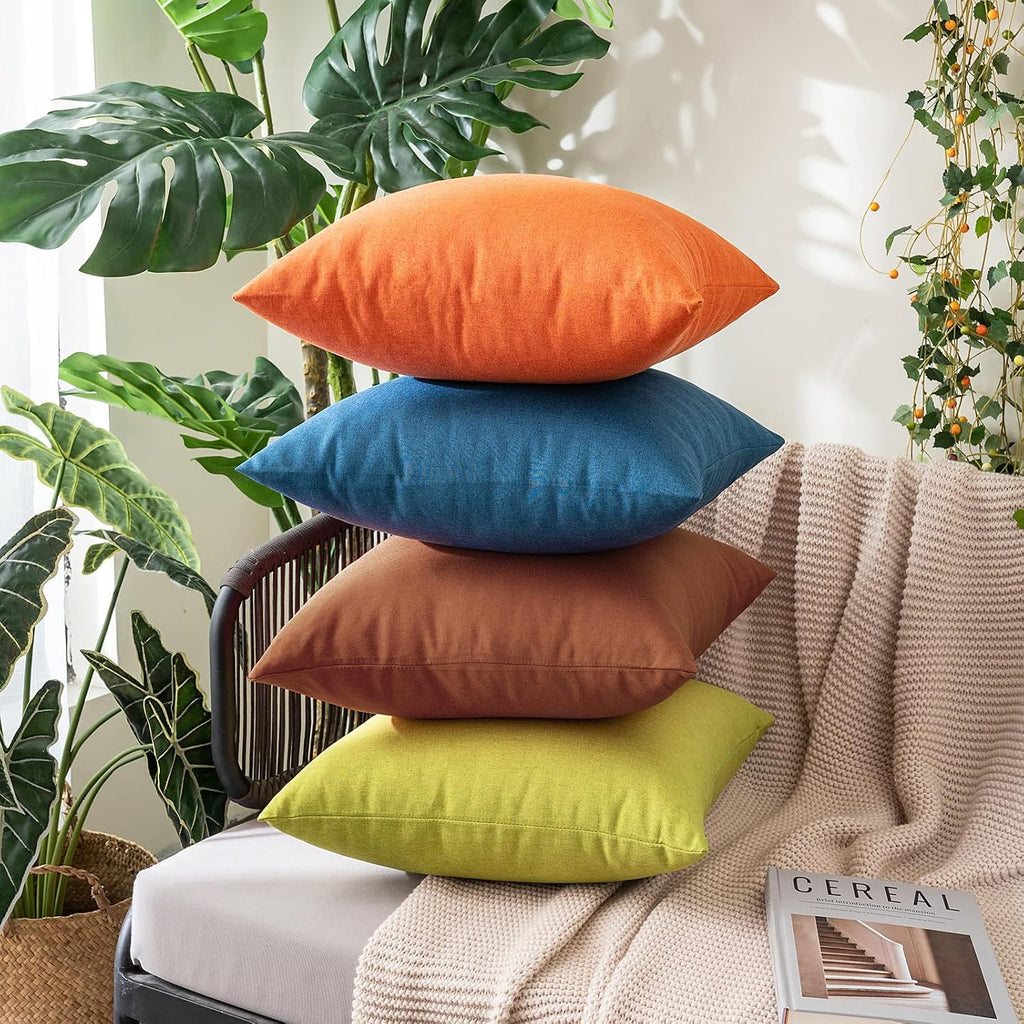 MIULEE Decorative Outdoor Pillow Covers Fall 18x18 Orange