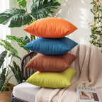 MIULEE Decorative Outdoor Pillow Covers Fall 18x18 Orange