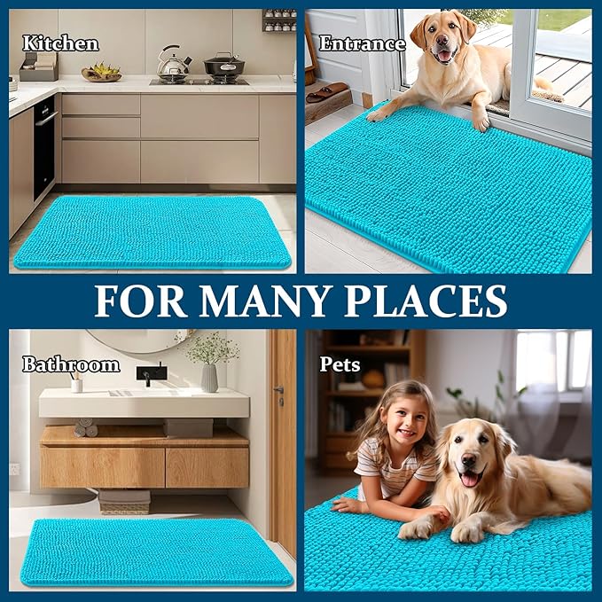 OLANLY Dog Door Mat for Muddy Paws 59x32, Absorbs Moisture and Dirt, Absorbent - Image 8