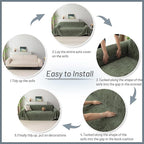 MYSKY HOME Loveseat Cover Moss Green Couch Cover Sectional Couch Covers - Image 7