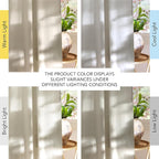 NICETOWN Bone White Linen Sheer Bedroom Curtains, Grommet Thick Flax Semi Sheer - Image 7