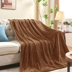 inhand Fleece Twin Blanket for Bed Chocolate Brown Throw Blanket for Couch - Image 3