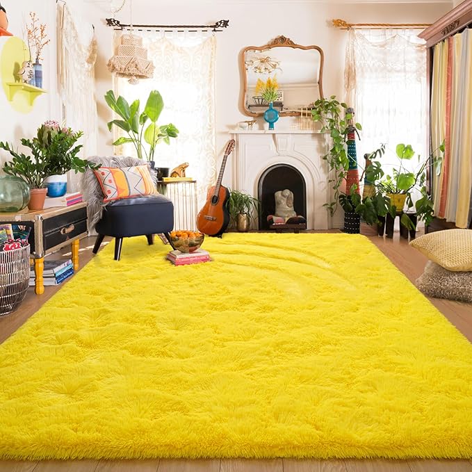 Amearea Shag Fluffy Area Rug for Bedroom Girls Living Room, Extra Soft and by AmeareaDirect