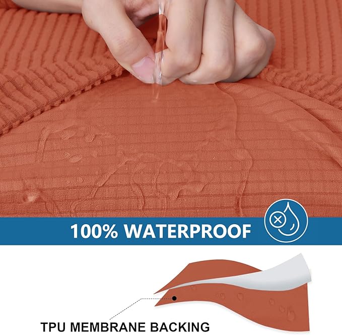hyha Waterproof Couch Cushion Covers, Sectional Sofa Cushion Slipcovers L Shape - Image 3