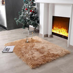 linmopm Faux Fur Rug Sheepskin Shag Fluffy Fuzzy Beige 3x4 ft Rugs by Limopmfauxfurproducts
