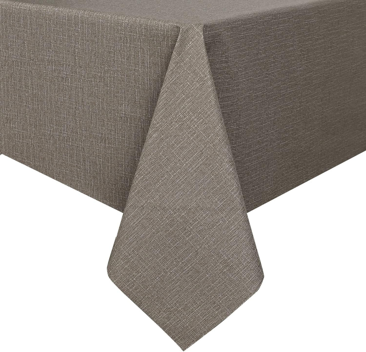 Romanstile Waterproof Vinyl Tablecloth Rectangle, 60 x 102 Inch, Brown