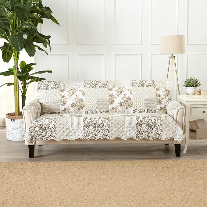Great Bay Home Reversible Patchwork Sofa Cover - Image 2