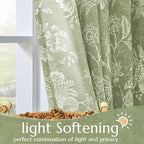 jinchan Linen Floral Curtains for Living Room - Image 5