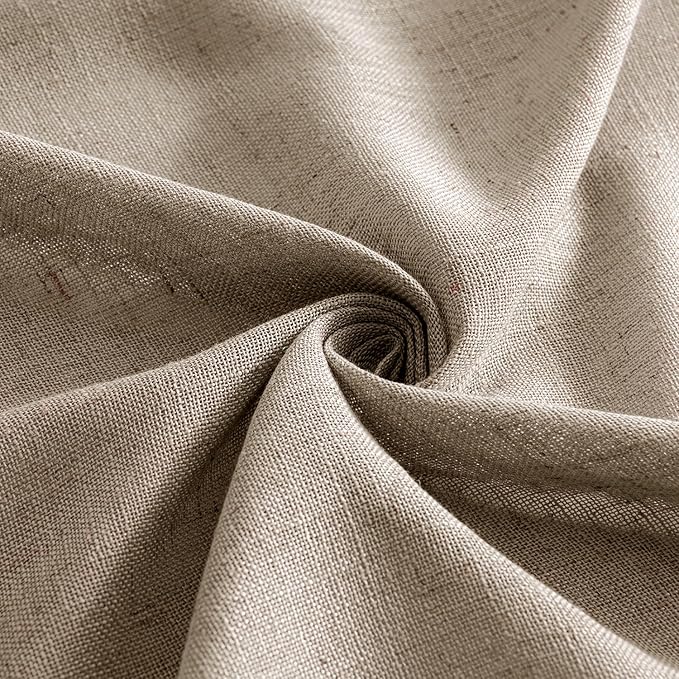 MIULEE Taupe Grey Linen Curtains 108 Inches Long 2 Panels - Image 8
