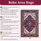 SERISSA Area Rug 3x5 Boho Rugs for Bedroom, Washable Non-Slip Living Room Rug - Image 2