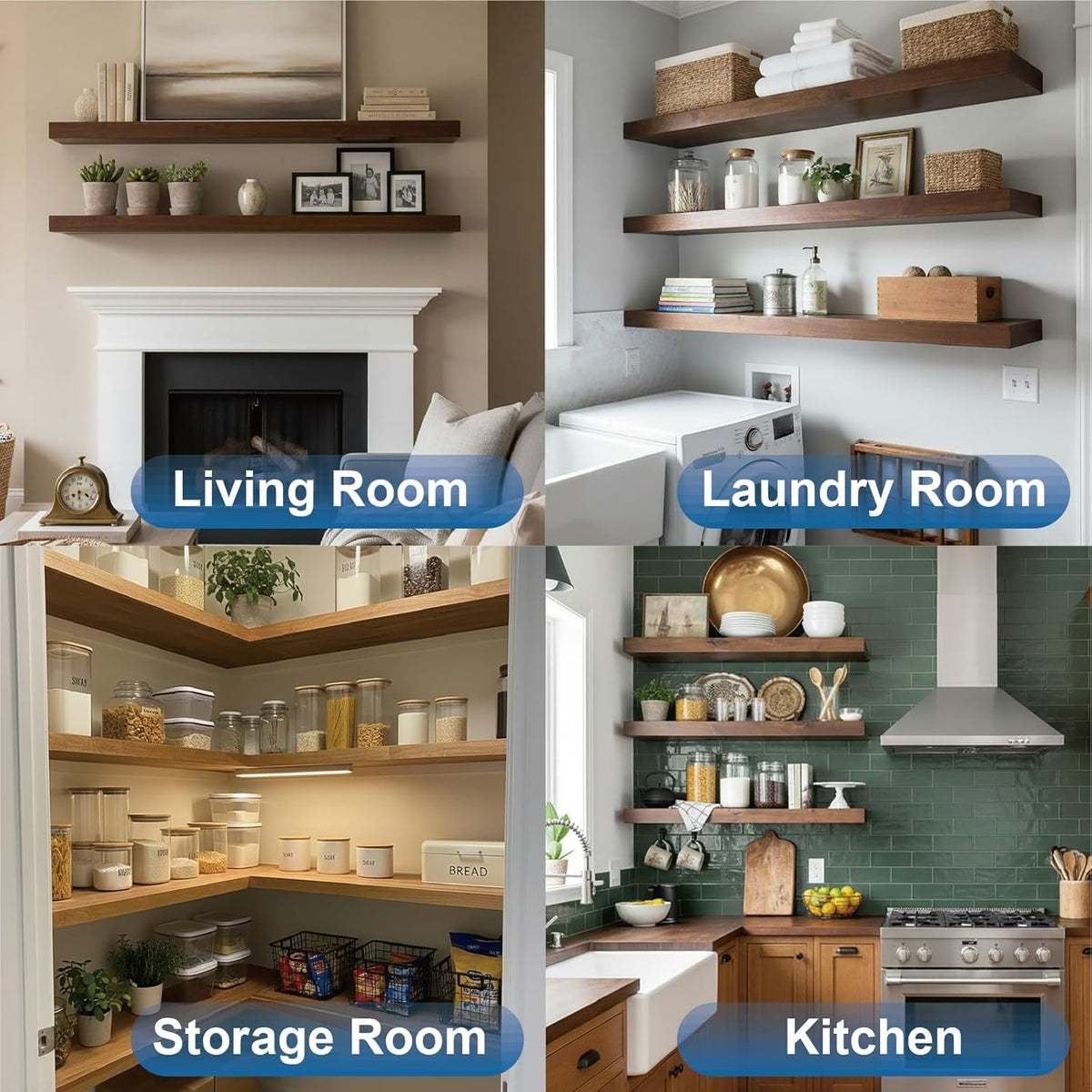 12-Pack 10 inch Floating Shelf Brackets, Hidden Shelf Bracket for Wood
