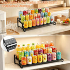 Expandable Can Organizer for Pantry, 3-Tier Adjustable Metal Can Rack