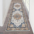 HEBE Hallway Runner Rug 2'x6' Washable Vintage Distressed Area Rugs Non Slip by HEBE