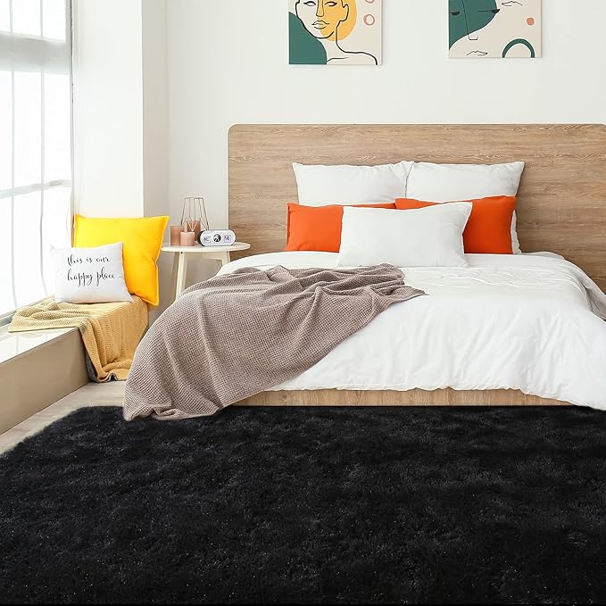 Amearea Shag Fluffy Area Rug for Bedroom Girls Living Room, Extra Soft and - Image 2