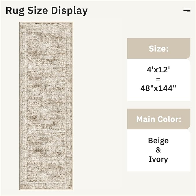 4x12 Wide Hallway Runners: Washable 12ft Runner Rug - Image 5