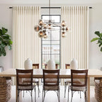 Nanspring Warm Beige Linen Curtains 84 Inch Length 2 Panels Set - Image 7