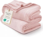 Bedsure GentleSoft Pink Fleece Blankets Queen Size by BEDSURE