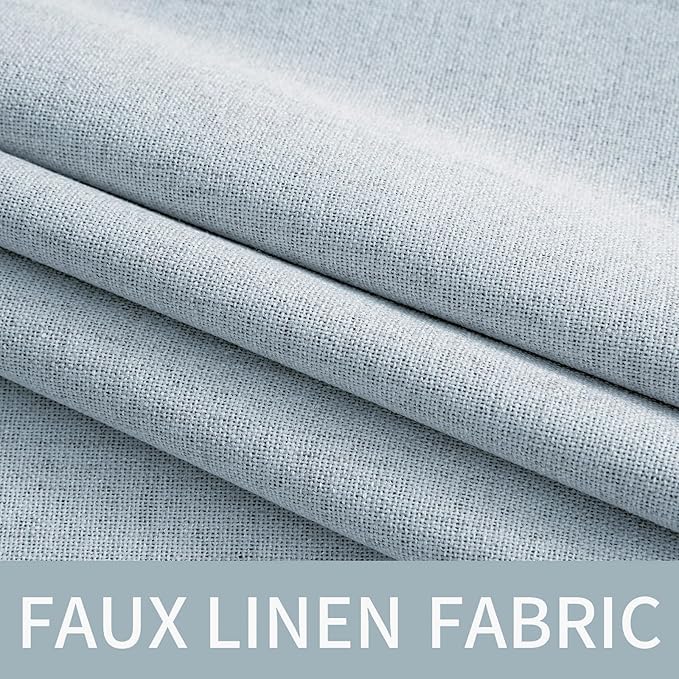 MIULEE 100% Blackout Linen Textured Curtains - Image 5