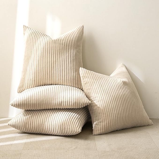 MIULEE Boho Farmhouse Throw Pillow Covers 18x18 Inch Set of 4 Mordern Nordic - Image 7