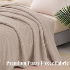 Whale Flotilla King Size Fuzzy Fleece Blanket - Image 5