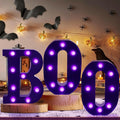 Halloween Decorations Indoor 3 LED Marquee Light Up Letters Boo Sign