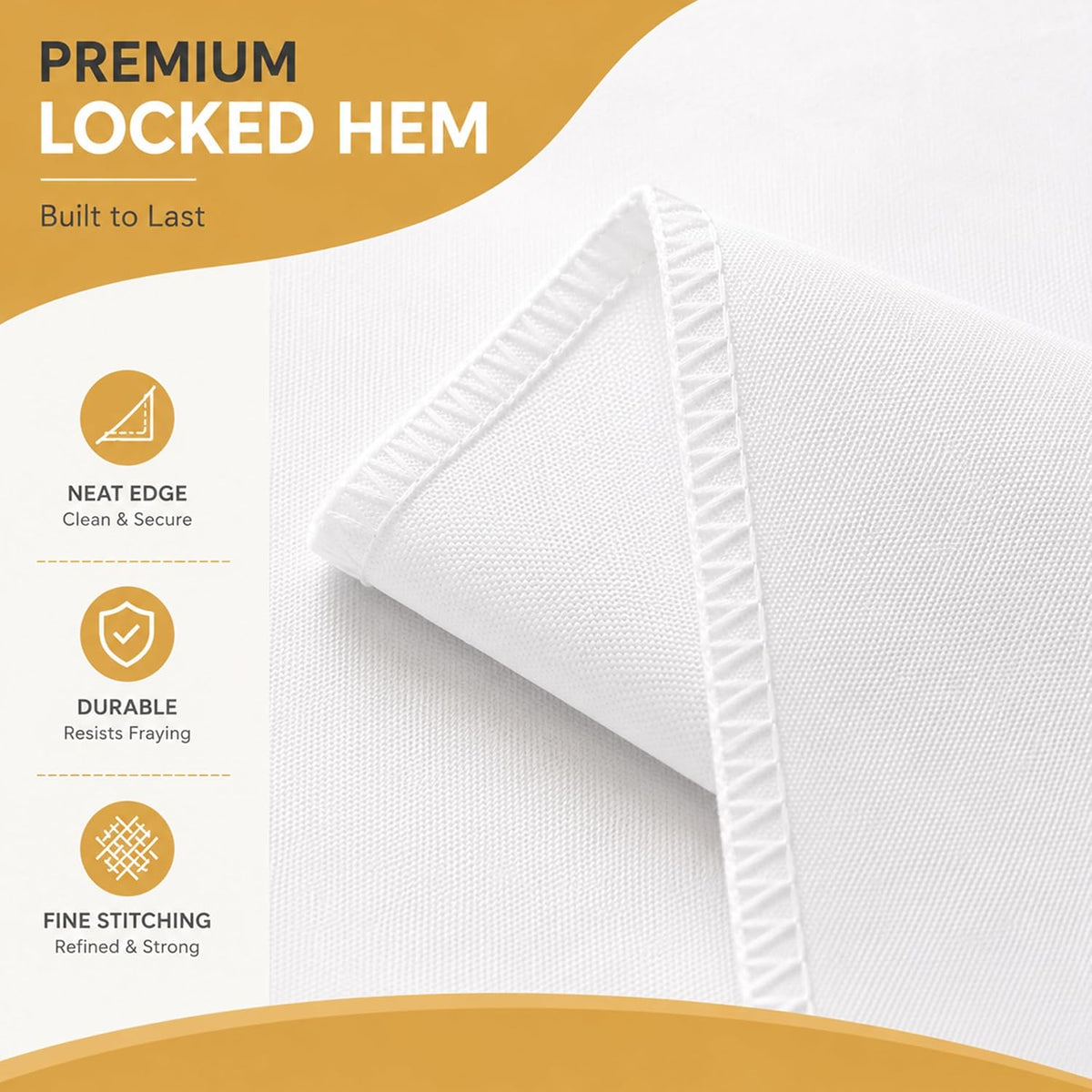 2-Pack 60x102 inch White Table Cloths, Solid Stain and Wrinkle Resistant Oblong Tablecloth, Premium Plain Weave Polyester Fabric Rectangle Table Linen Covers for Hotel, Wedding